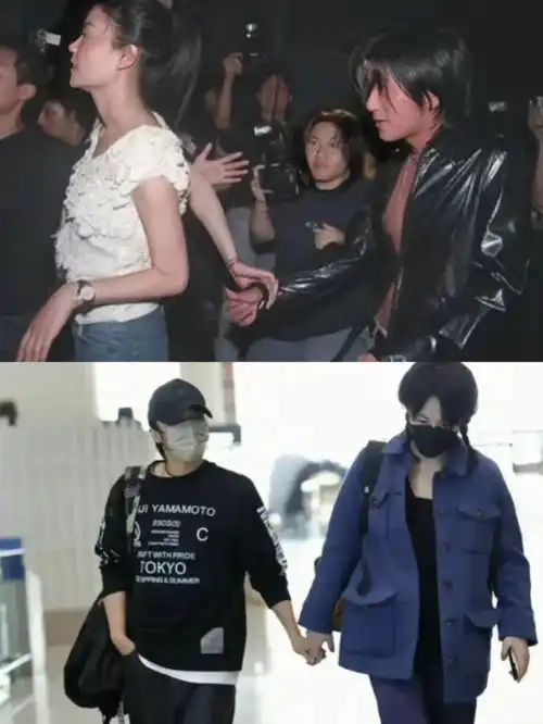  狗仔偷拍的明星情侣照,氛围感好强,甜得像在拍偶像剧