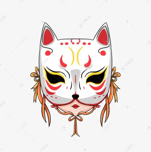  日本手绘狐狸面具素材图片免费下载千库网