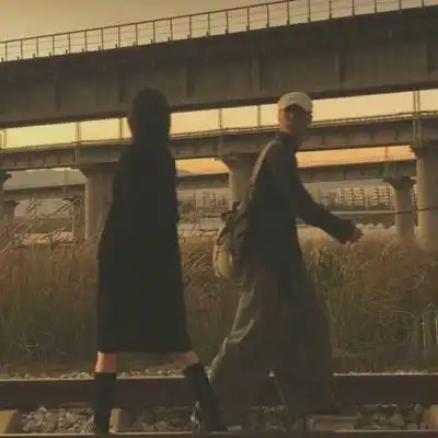  复古双人港风情头氛围感图片