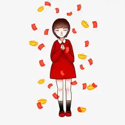  发财暴富元宝钞票财神财富祝福手绘卡通人物图片素材其他格式下载动漫人物大全