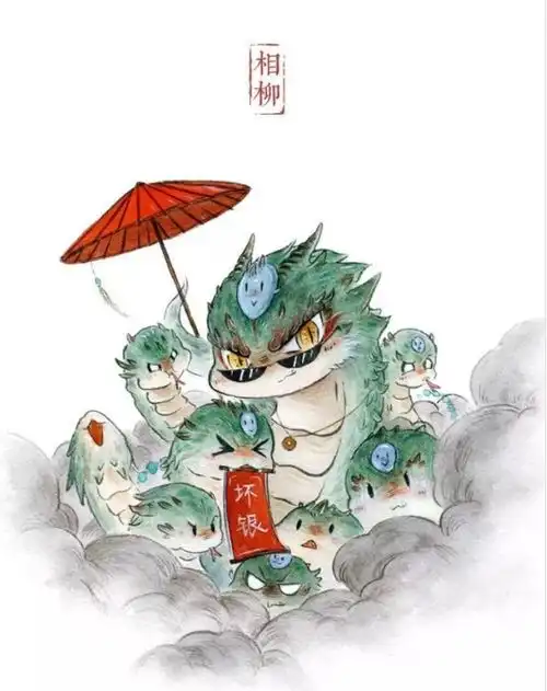  山海经的上古神兽变身q版萌物时,每一只都萌到心里