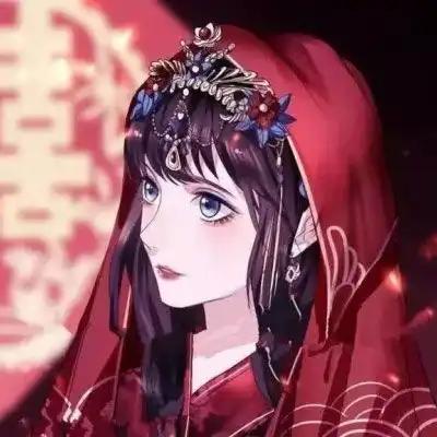  动漫情侣头像古风穿嫁衣追求简单的小生活