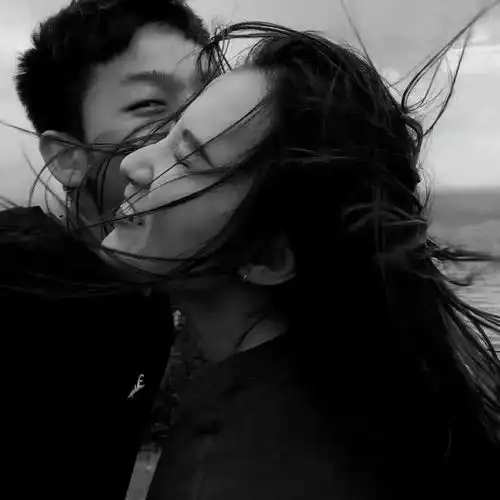  精选头像个性黑白情侣头像