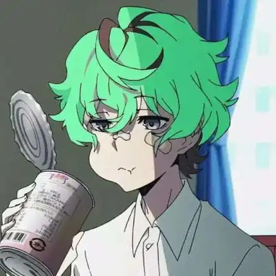  绿头发动漫头像高清男二次元绿色头发男生头像