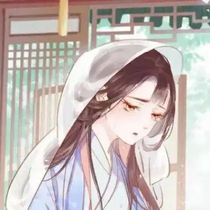  可爱卡通小仙女头像,清新头戴纱巾的女孩