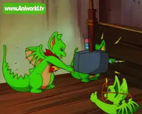  有很多只绿色的很小的小恐龙的动画片