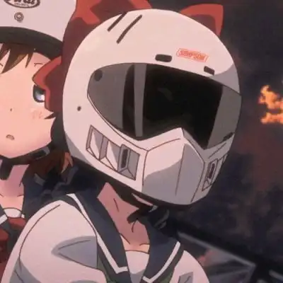  动漫女生头像头盔配蝴蝶结机卡通动漫头像我要个性网