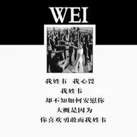  我姓韦微信头像关于姓氏韦字头像