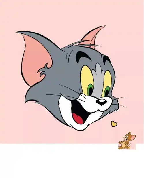  超有爱的猫和老鼠情侣头像背景图套图