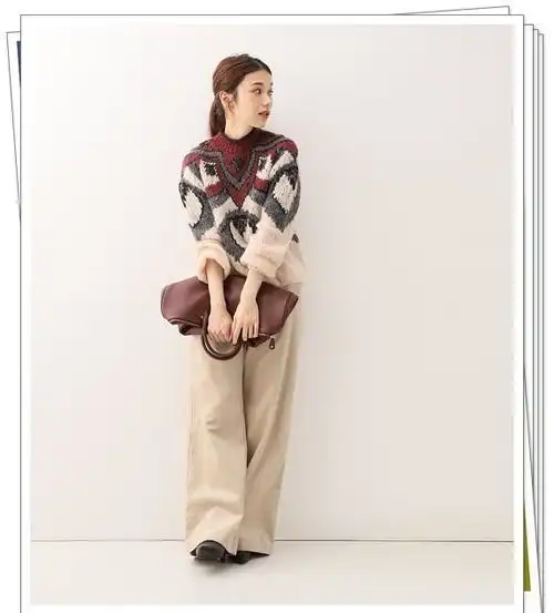  内搭外穿都好看独特而美丽的图案针织衫,脱下外套也能引人注目