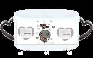  情人节礼物可爱小人偶心形把变色杯