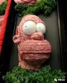  看看美国超市大肉柜台的另类摆放