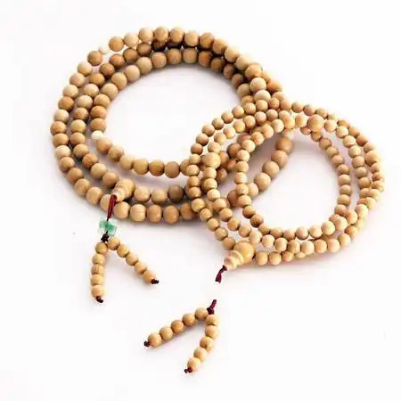  仙源木艺天然黄杨木佛珠手链男女士款转运珠手串108颗情侣款