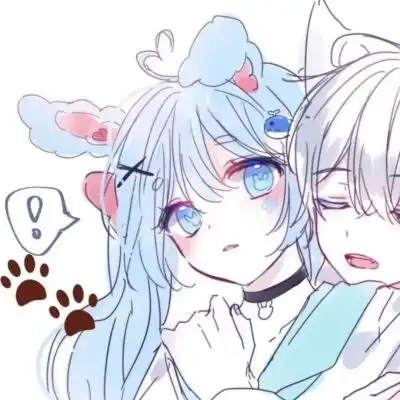  兔纸与狐狸的情侣头像