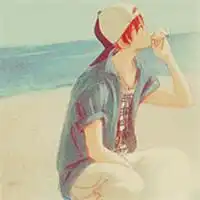  一个动漫男生拿着笑脸头像