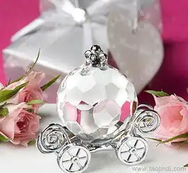  家居装饰品婚庆结婚婚礼回礼情人节礼物水晶马车摆件水晶南瓜车价格厂家图片