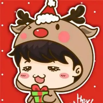  圣诞情侣头像卡通鹿角图片精选最好的圣诞礼物是见你一面
