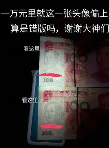  一万元里就这一张人民币水印头像偏上