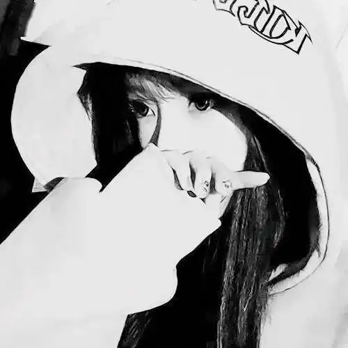  情头霸气黑色真人情侣头像