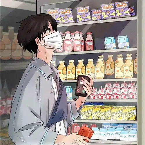  卡通情侣头像元気森林,nice