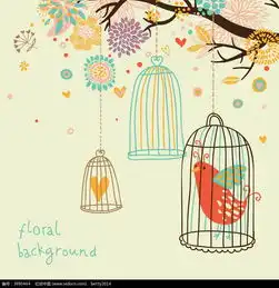  手绘鸟笼矢量创意商业背景ai素材免费下载编号3990464红动网