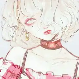  手绘动漫女生头像唯美病女动漫女生