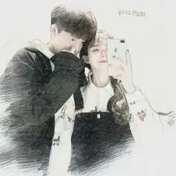  彩铅素描和黑白素描头像心qq情侣头像我要个性网