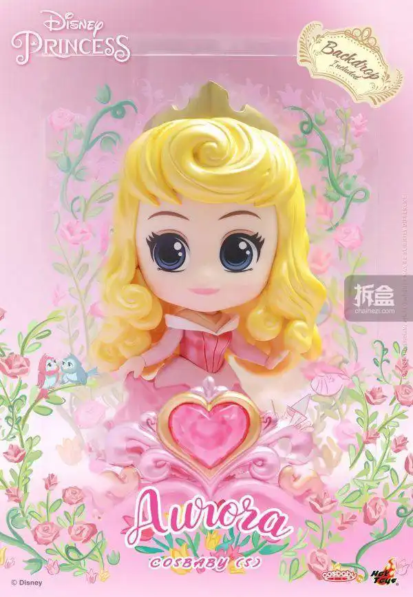 hottoyscosbaby迪士尼公主系列可爱迷你珍藏人偶6款
