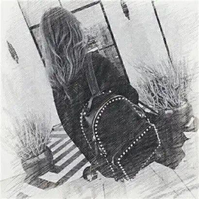  素描头像女生,唯美好看漂亮的女青年素描头像真人图片