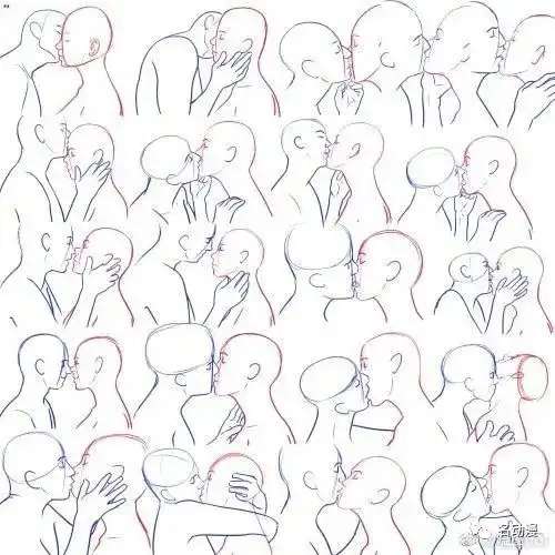  羞羞情侣日常撒狗粮专属姿势没谈过恋爱也画