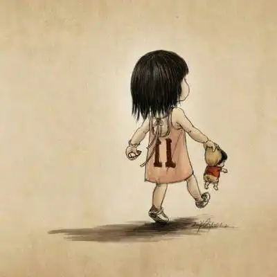  情侣卡通头像一个小女孩手里捧着蝴蝶谁有另一半谢谢