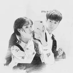  彩铅素描和黑白素描头像心qq情侣头像我要个性网