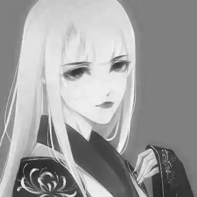  黑白动漫头像女生冷酷2020二次元动漫黑白图片