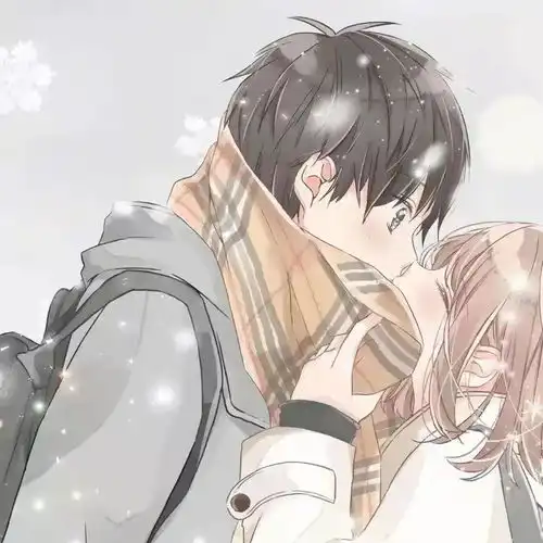  适合冬天的卡通动漫情侣头像