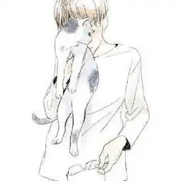  有没有这样的动漫男女抱猫的手机壁纸,记得是手机壁纸不是头像喔