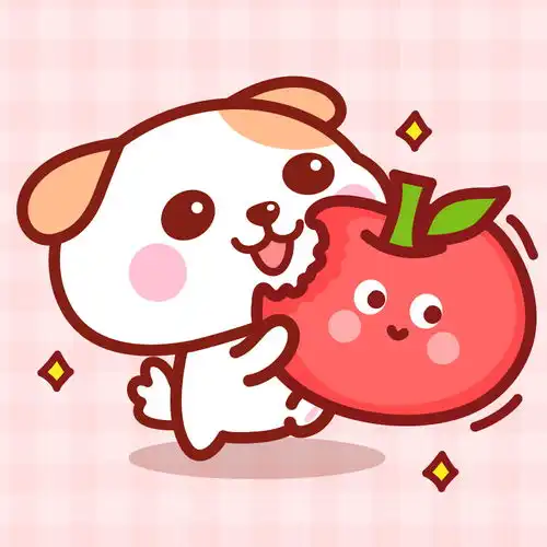  秋田君红底一天一苹果秋田君头像