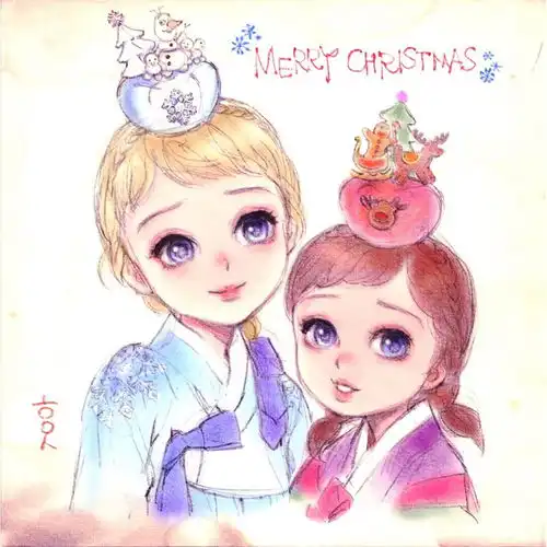  迪士尼公主成为韩系美人,韩服装扮很陌生,艾莎美得很温和