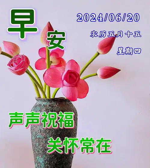  2024年6月20日周四早安图片祝福语,试着不为明天而烦恼,不为昨天而叹息,只为今天更美好周四早安周四早安如花快乐早上好清晨祝福语手机网易网