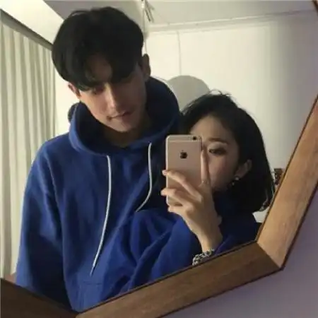  韩系情侣头像一男一女,永远不要停止对我的爱