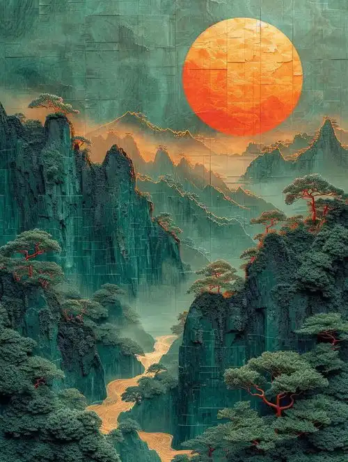  旺事业的山水画头像,好运微信头像,旺运又旺财的微信头像