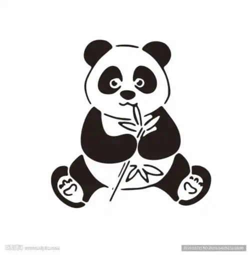  卡通可爱熊猫矢量高清图案设计图