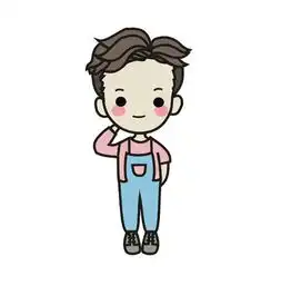  求情侣头像是俩个站着的穿蓝色背带裤的小人背景是白色的跟这个差不多的女生的内个