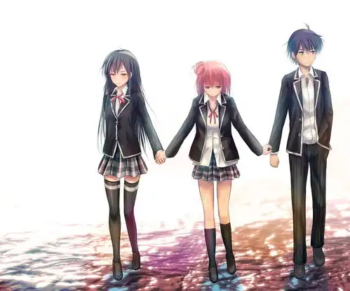  求几张校园情侣的图片,动漫感觉的,最好是一个男生拉着一个女生在跑