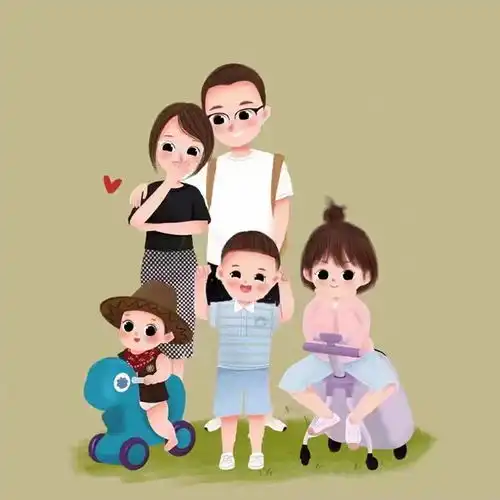  一家五口的头像