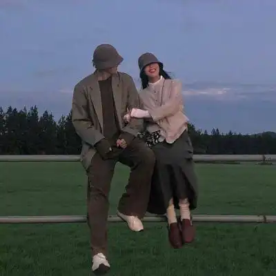  好看真人情侣头像