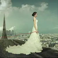  穿婚纱的情侣头像一左一右的懂得速度联系我