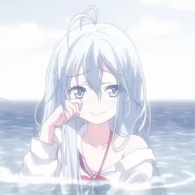  蓝色清新女生动漫头像,头像女生简单蓝色系