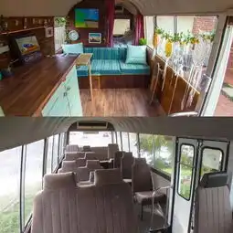  情侣用多少钱把旧公交车改成房车了