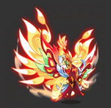  奥拉星焚炙朱雀完全体唯美动态图