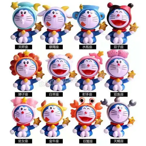  哆啦a梦盲盒星座手办可爱蓝胖子卡通公仔摆件动漫周边机器猫玩偶